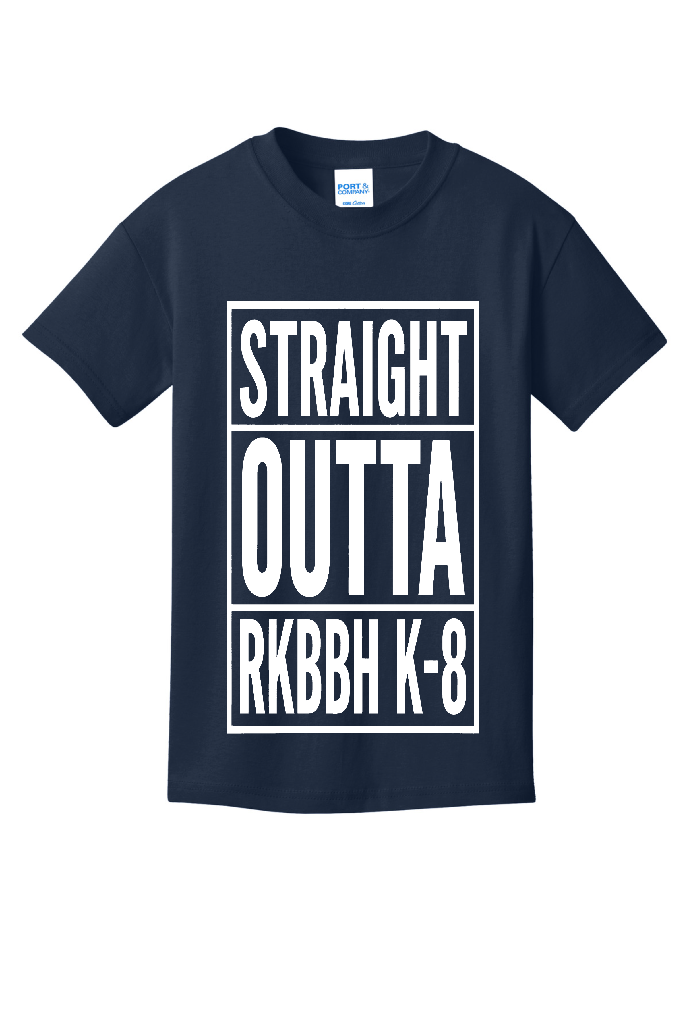 Ruth K. Broad Bay Harbor - STRAIGHT OUTTA RKBBH K-8 - Youth Core Cotton Tee